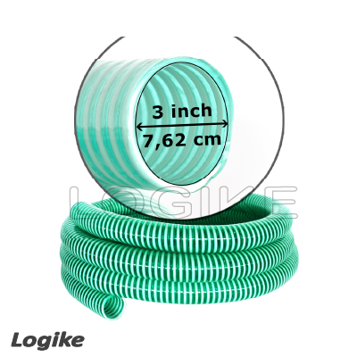 3 Inch Hard Ring 30 Meter Roll Suction Pipe (Green)